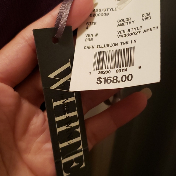 NWT vera wang purple dress size 4 - Picture 3 of 4